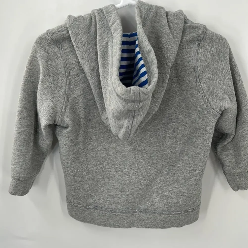 Hanna Andersson Boys Gray Full Zip Hoodie Size 80 (2)